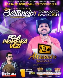 Dia 11-05 Domingão Sertanejo na Casa de Portugal de Teresópolis