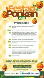 programação da Festa da Ponkan 2025 Teresópolis