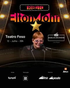 Dia 12-07 tributo ao Elton John no teatro Feso Teresópolis Dia 12-07 tributo ao Elton John no teatro Feso Teresópolis