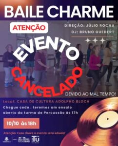 Dia 10-10 Baile Charme na Casa de Cultura de Teresópolis- CANCELADO
