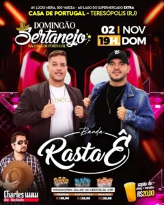 Dia 02-11 Domingão Sertanejo na Casa de Portugal de Teresópolis