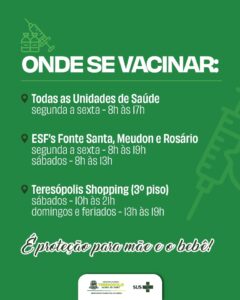Onde se vacinar em Teresópolis? Onde se vacinar em Teresópolis?