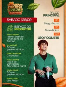 Dia 26-09 Léo Foguete na Feira do Produtor Rural de Teresópolis