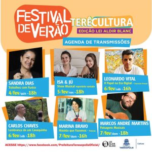 Atrações Festival de Verão Terê Cultura Online 2021