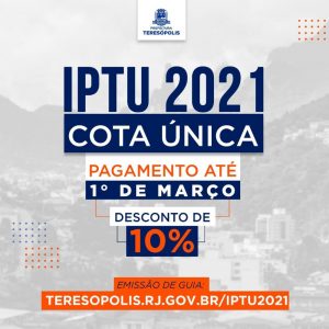 IPTU 2021: desconto de 10% para pagamento em cota única até 1º de março