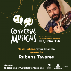 ‘Conversas Musicais’ desta quinta, 10, terá o guitarrista Yvan Castilho e o instrumentista Rubens Tavares