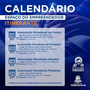Espaço do Empreendedor Itinerante divulga calendário de setembro