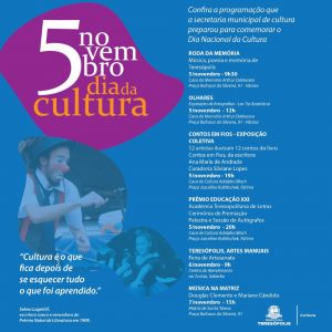 Dia 5 têm comemoração ao Dia da Cultura em Teresópolis