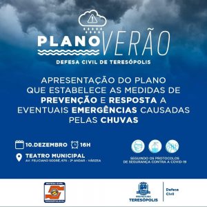 Defesa Civil de Teresópolis lança o Plano Verão 2021-2022