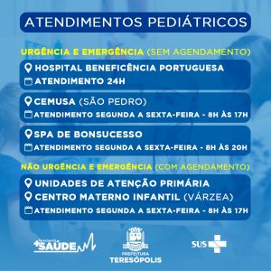 Atendimentos pediátricos de emergência em Teresópolis
