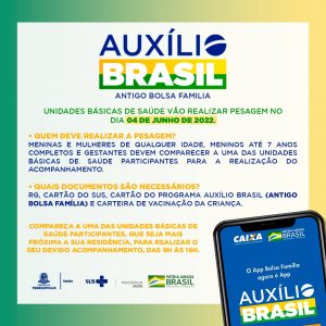 Secretaria de Saúde fará acompanhamento de beneficiários do Auxílio Brasil