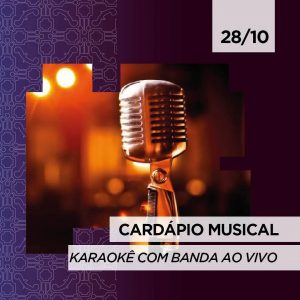Dia 28-10 Cardápio Musical no Sesc Bistrô Teresópolis