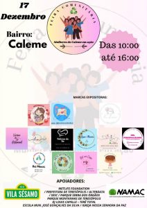 Dia 17-12 Feira Mulheres em Ação no Caleme em Teresópolis