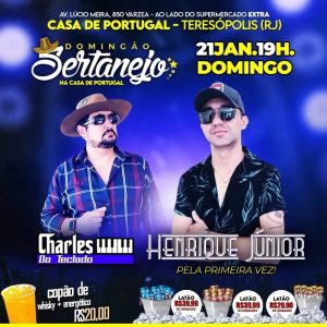 Dia 21-01 Domingão Sertanejo na Casa de Portugal de Teresópolis