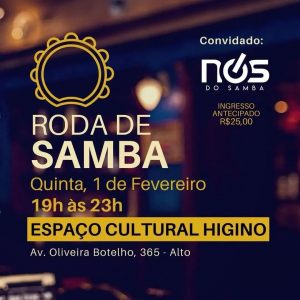 Dia 01-02 Nós do Samba no Espaço Higino Teresópolis