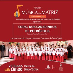 Dia 29-06 edição especial Música na Matriz em Teresópolis