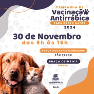 Campanha de vacinação antirrábica 2024 em Teresópolis